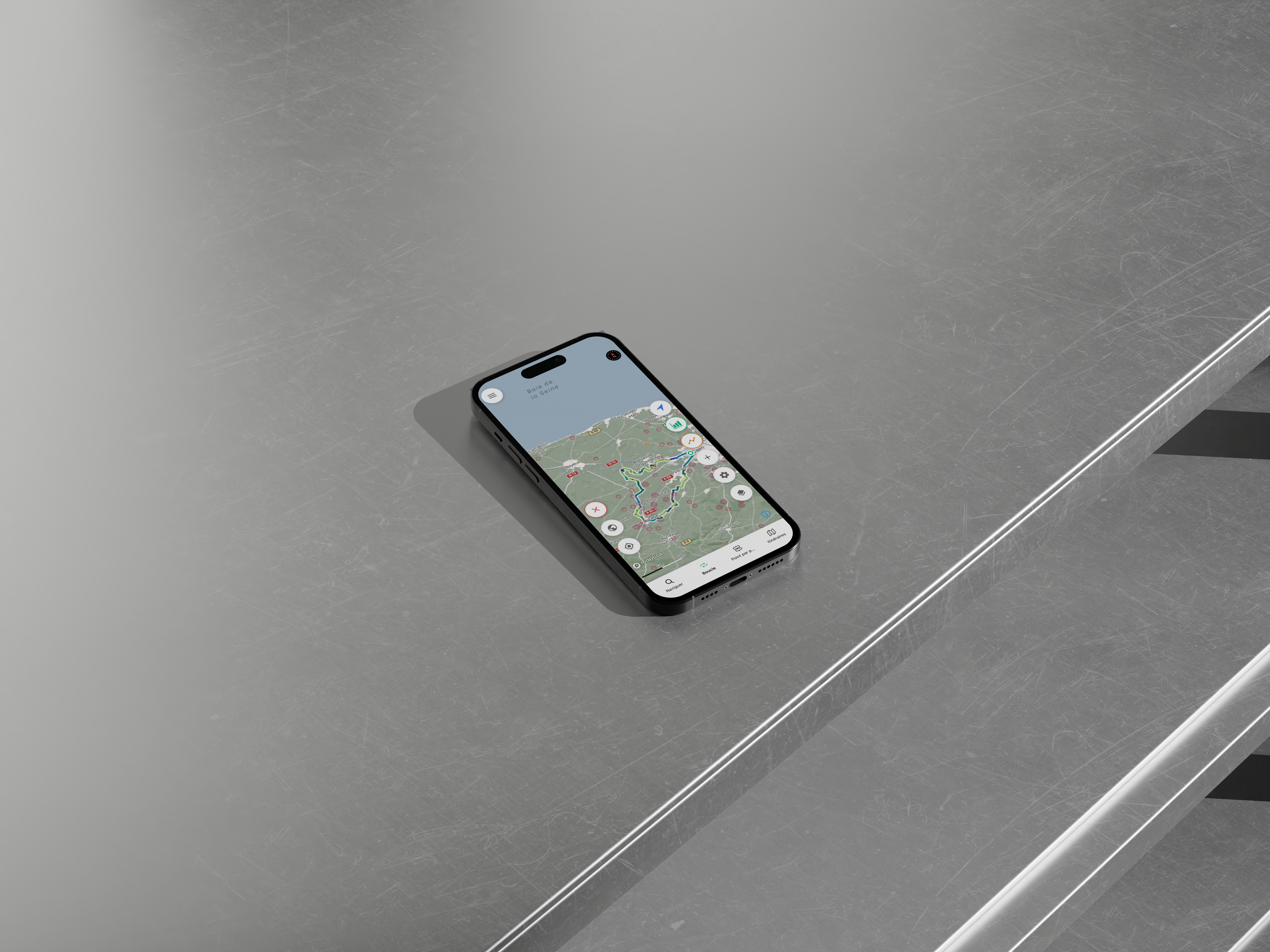 Stracks — vue itinéraire sur iPhone